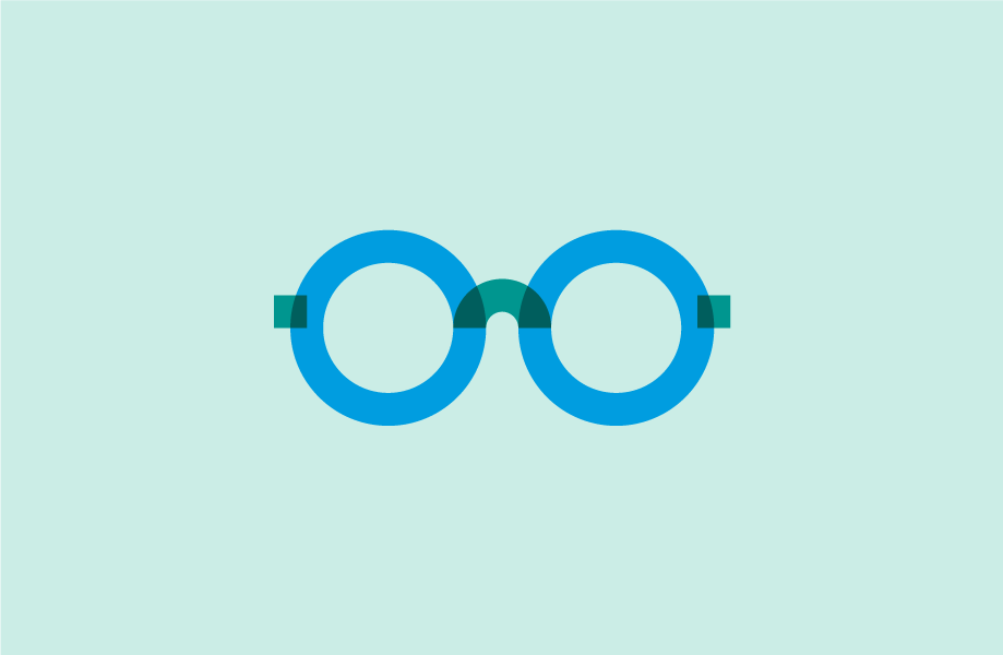 Simple illustration of a pair of glasses