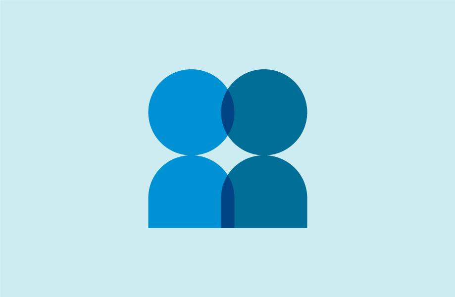 Simple illustration of two people