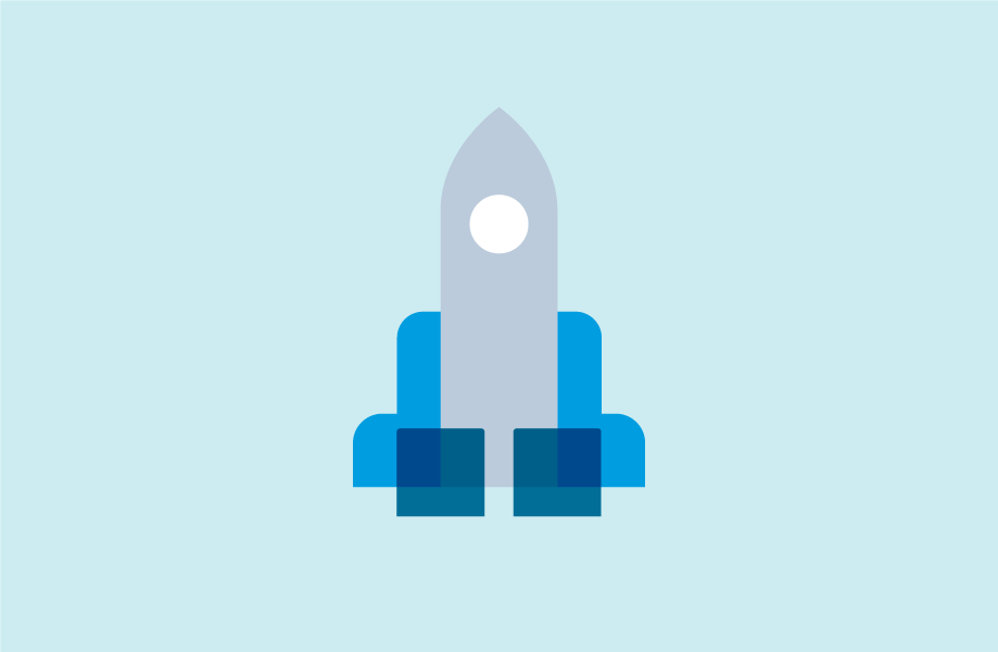 Simple illustration of a rocket